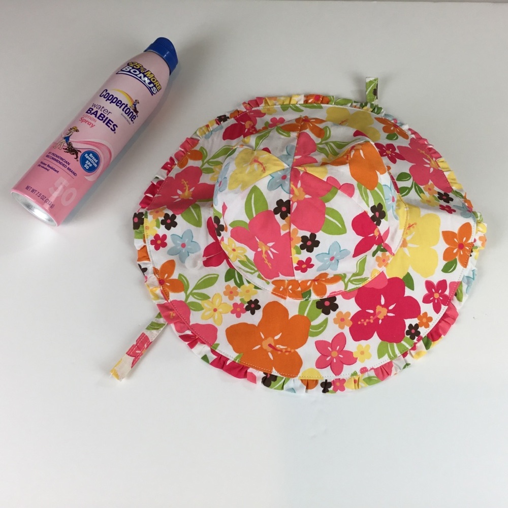Gymboree Aloha Sunshine Flower Sun Hat Cotton 4-5T